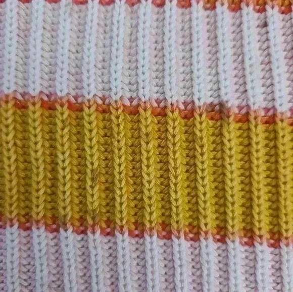 Free People Womens Just My Stripe Oversized Long Sleeve Ribbed Sweater M - Picture 12 of 14